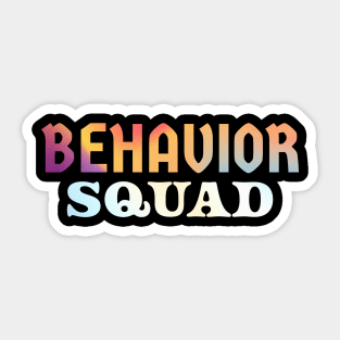 behavior squad - retro gradient Sticker